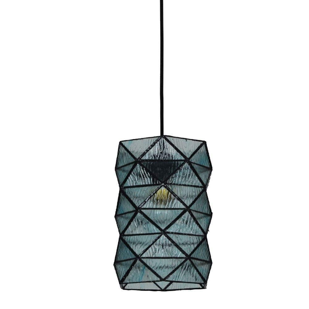 Lustre rétro en verre européen d'exception avec suspension réglable