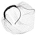 Lurrose Womens Headbands Mesh Veil Headband Wedding Tea Party Fascinator Veil Vintage Veil Hat Headpiece with Rhinestone for Women (Style 1) Bridal Headband