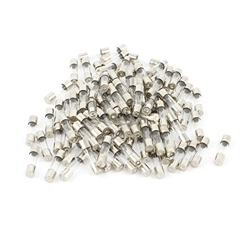 sourcing map 100 Uds 250V 6A F6AL Veloz Rápido Soplado Vidrio Tubo Fusibles 5 x 20mm (Paquete 100)