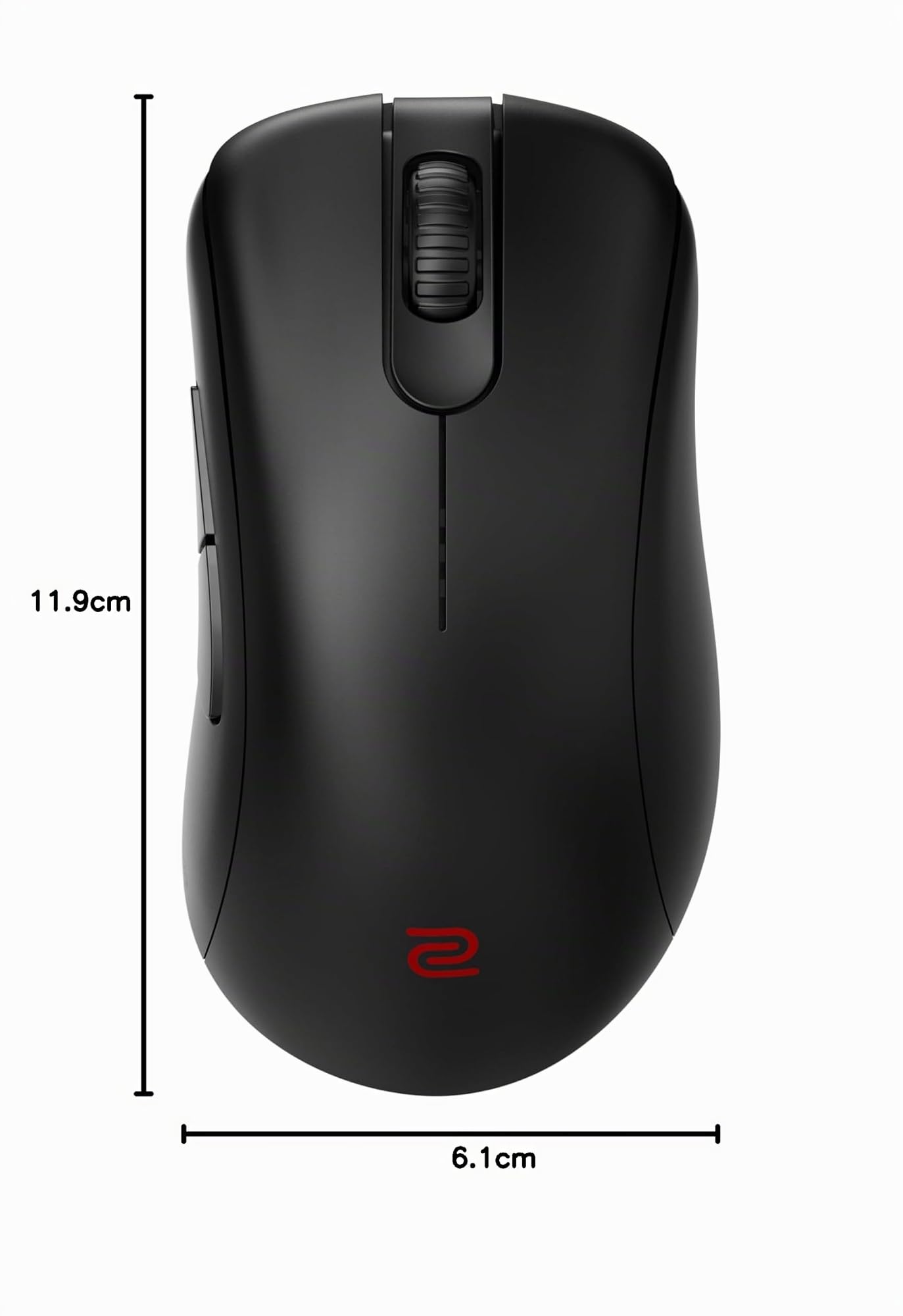 BenQ Zowie EC3-CW Souris de Jeu Ergonomique sans Fil pour Esports | Récepteur amélioré | Roue de défilement à 24 Niveaux | sans conducteur | Revêtement Noir Mat | Petite Taille