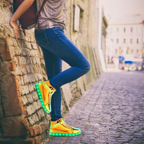 Image of Light Up Shoes Men Women LED Shoes USB Charging Adult High Top LED Sneakers Glow in The Dark Footwear for Dancing Party Festivals Festivals