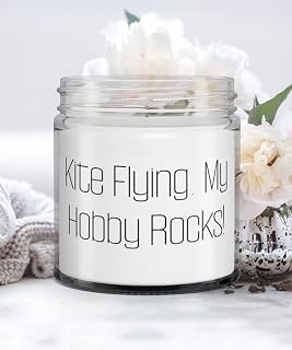 Unique Kite Flying Gifts, Kite Flying. My Hobby Rocks!, Kite Flying Candle From
