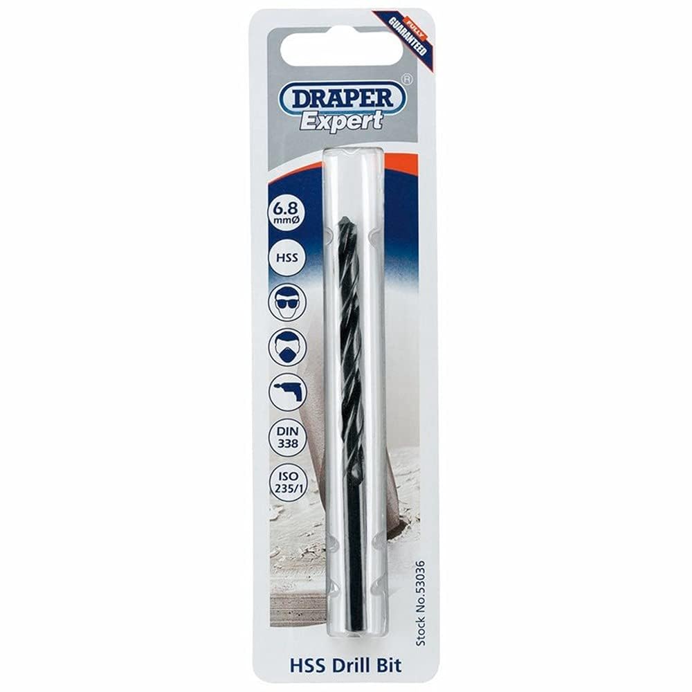 Draper 6.8MM HSS TWIST DRILL PCKD 53036 Metric HSS Twist Drills for Metric