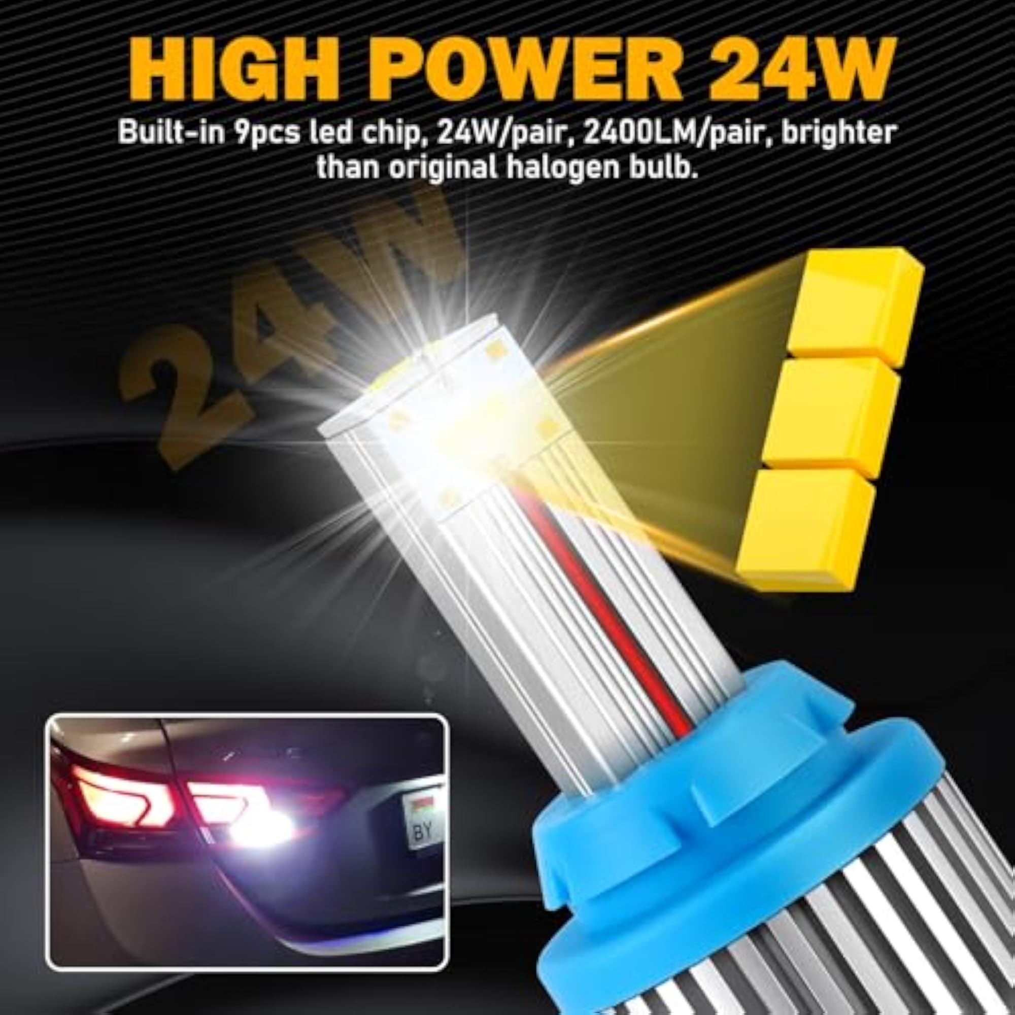 7440 LED Bulbs for Backup Reverse Lights, 2pc Pack