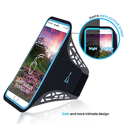 Premium Cell Phone Armband Holder Sports Running Arm Case With Headphone Hole For Iphone Xs Max 8 7 6 Plus Galaxy S10+ S9 S8 S7 Moto G7 G6 E5 Play Z4 Z3 Play Google Pixel 3A Razer Phone 2 (Black) #TOP2