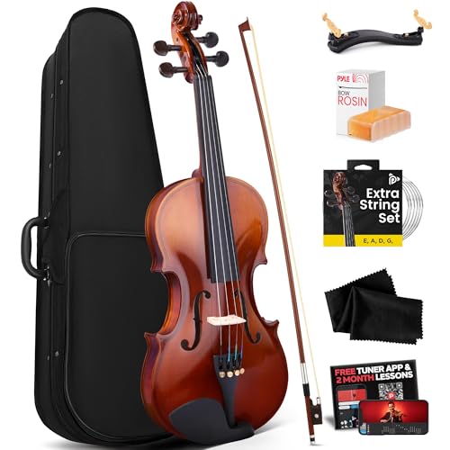 Pyle 1/4 Size Beginner Violin Starter Kit, Violin Starter...