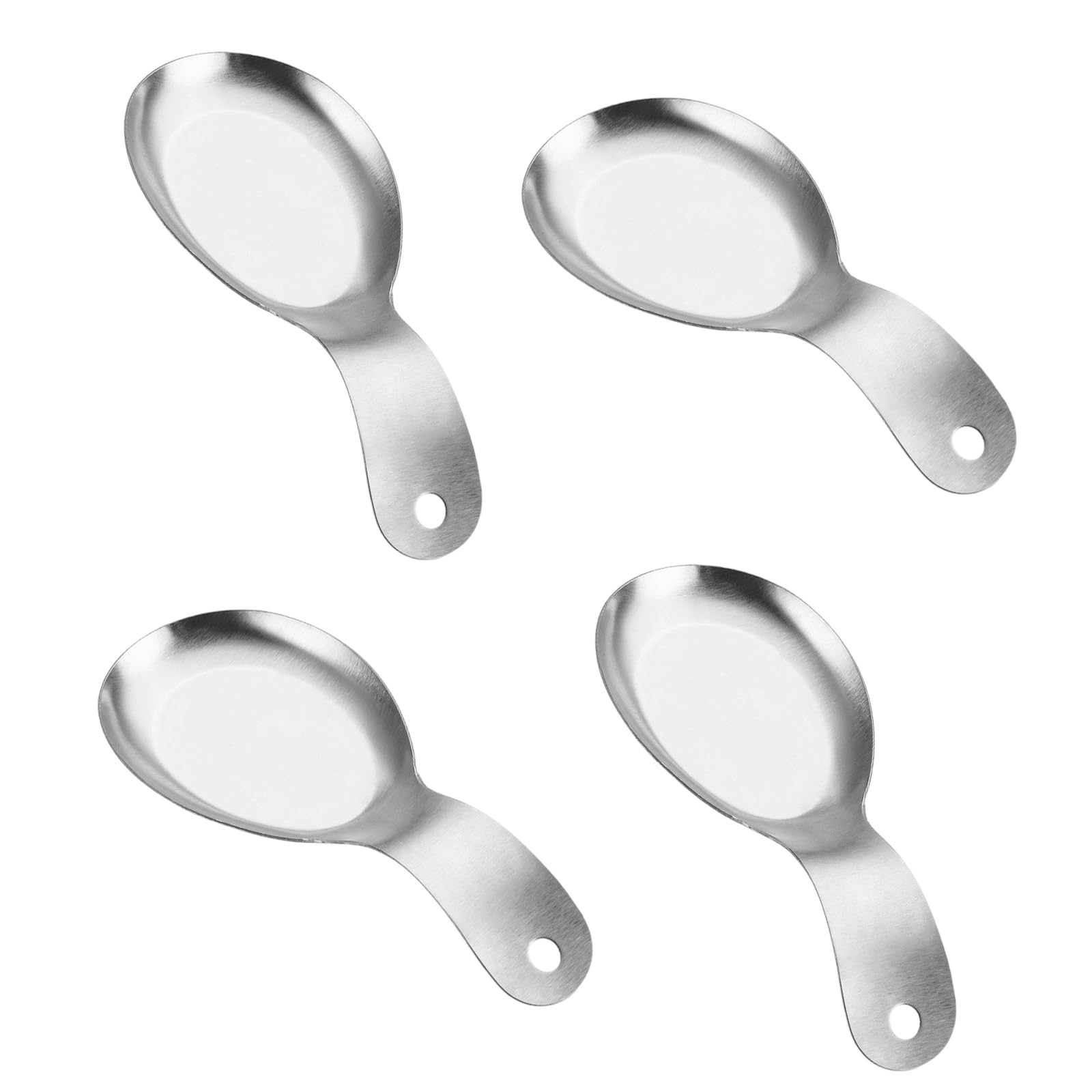 Tsophreniq 4PCS Kitchen Counter Spoon Rest Practical and Decorative Spatula and Ladle Rest Stainless Steel Accessories Kitchen Tool Owner