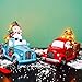 Voltogar Christmas Truck & Santa Statue Tabletop Decoration,Vintage Red Car Figurine Gift with Santa & LED Light Christmas Tree, 7''H Christmas Decorations for Home & Office, Red