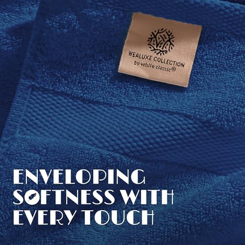 Image of Luxury Soft Bath Sheet Towels Set - 650 GSM Cotton Luxury Bath Towels Extra Large 35x70 | Highly Absorbent and Quick Dry | Hotel Quality Extra Large Bath Towels Oversized, Navy Blue, 2 Pack
