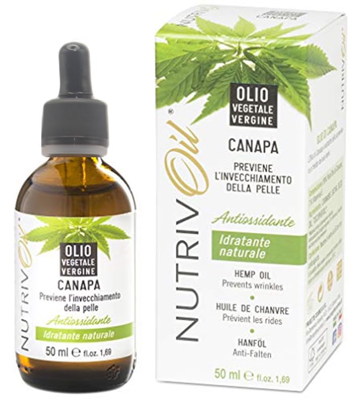 NUTRIVOIL - Puro Olio di Canapa spremuto a freddo - Viso, Corpo, Capelli - 50 ml Uso Cosmetico