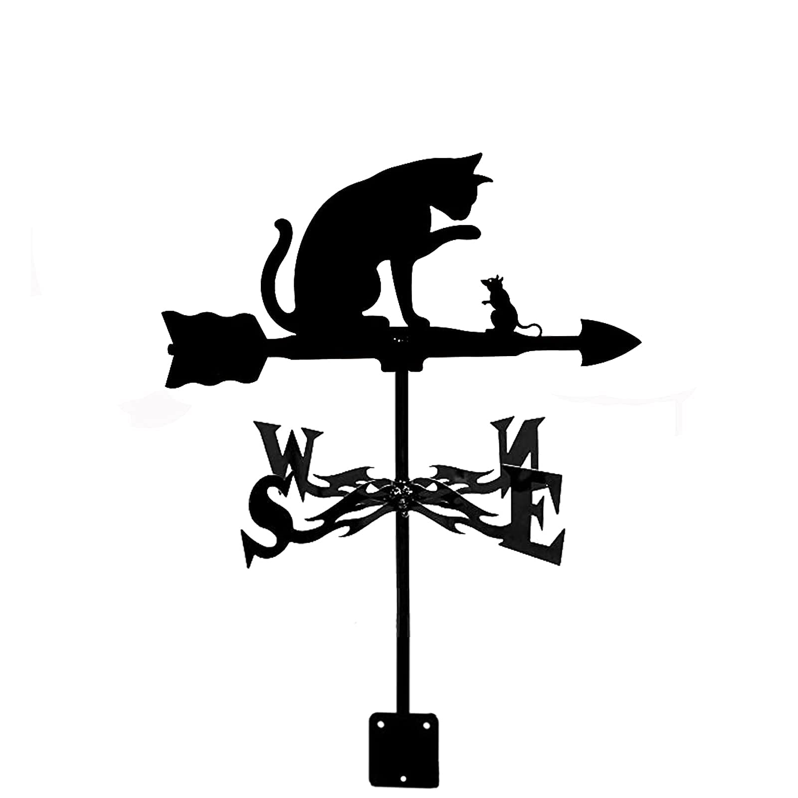 Strumento misurazione banderuola decorativa Banderuola segnavento in acciaio inossidabile Indicatore direzione ornamento giardino, patio