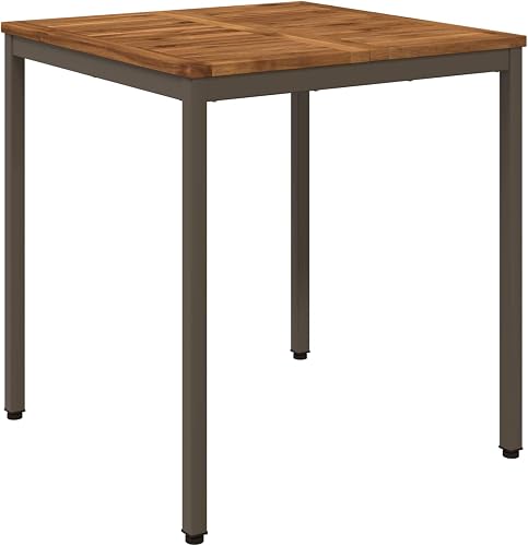 vidaXL Table de dîner de Jardin Naturel et café 70 x 68,5 x 75 c 