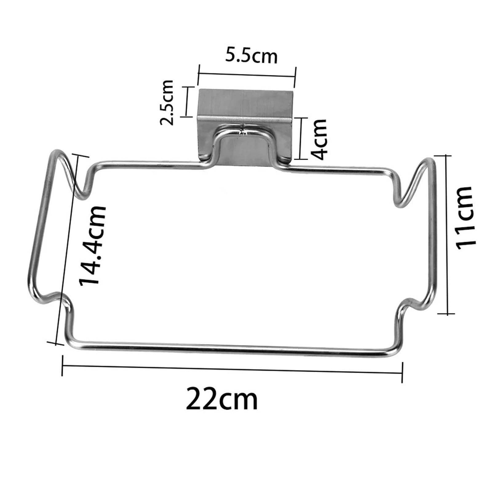 2 uds Estante for Bolsas de Basura, for Cocina, Puerta Armario Acero Inoxidable, Soporte for Almacenamiento, for para Bolsas