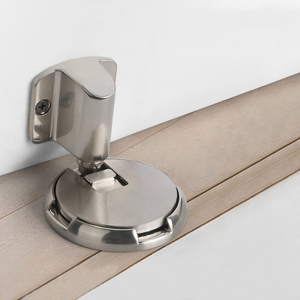Door Stopper, Nail-Free Sticker Zinc Alloy Heavy Duty Door Holder Hardware(B)