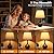 Seealle 16.1" Touch Table Lamps for Nightstand, 3-Way Dimmable Small Bedroom Lamps for Night Stands, Black Bedside Lamps for Living Room, Kids Room, End Table