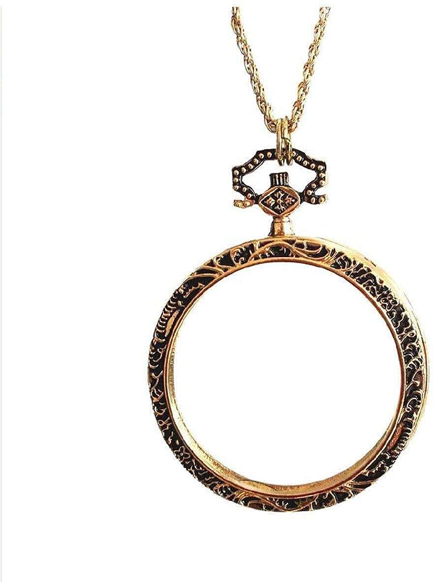 SaryEdge Magnifying Glass Necklace Magnifying Glass Pendant Magnifying Glasses Pendant Holding Magnifying Glass Read 10 Times with a Magnifying Glass Necklace Portable HD Magnifie,