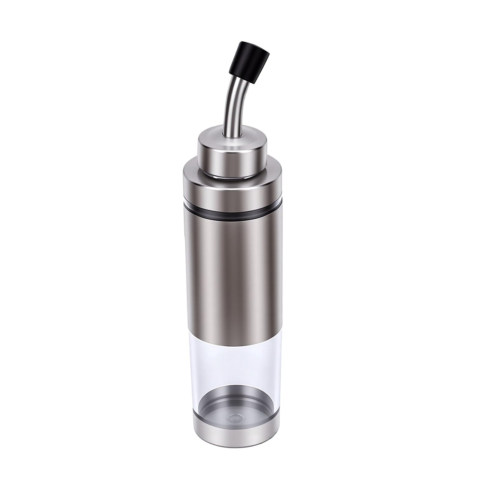Tnfeeon Juego de Botellas de Condimento con Base de Madera de Roble, Juego de Dispensador de Condimentos de Acero Inoxidable 304, Almacenamiento Hermético de Aceite, Vinagre, Sal y Azúcar,