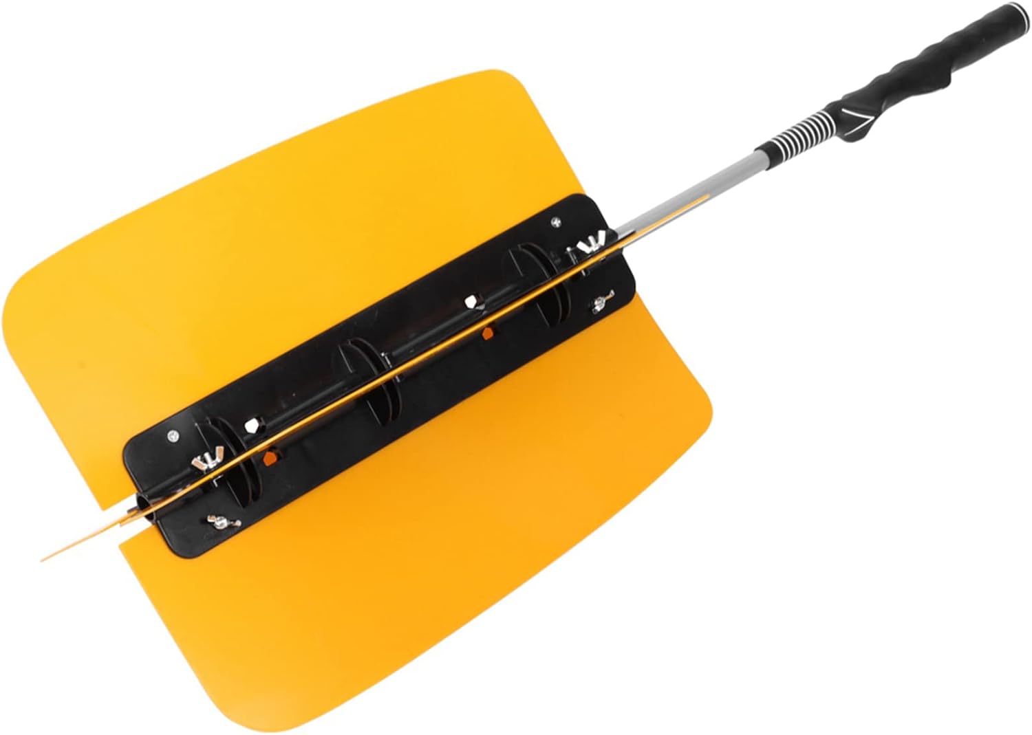 イエローウィンドスイングファン練習エイドトレーナーツール取り付けネジを取り付け、本物の風、スリップラバーハンドル、V字型