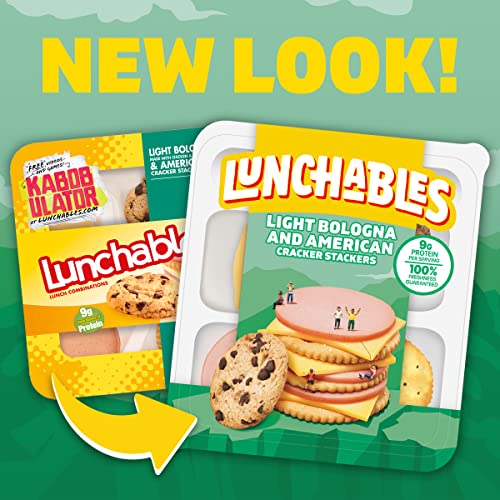 Lunchables Light Bologna & American Cheese Cracker Stackers Snack Kit With Chocolate Chip Cookies, 3.1 Oz Tray #TOP1