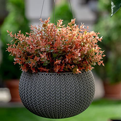 Artificial Plants Outdoor Boxwood Shrubs - 16 Pcs Bundles Fake Plants Uv Resistant No Fade Faux Plastic Greenery Fall Flowers Garden Porch Patio Decoration Thanksgiving (Green Orange) #TOP2