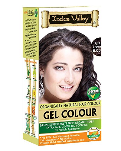 Indus Valley Natural Organic Damage Free Gel Hair Color For Grey Coverage Hair (Light Brown)