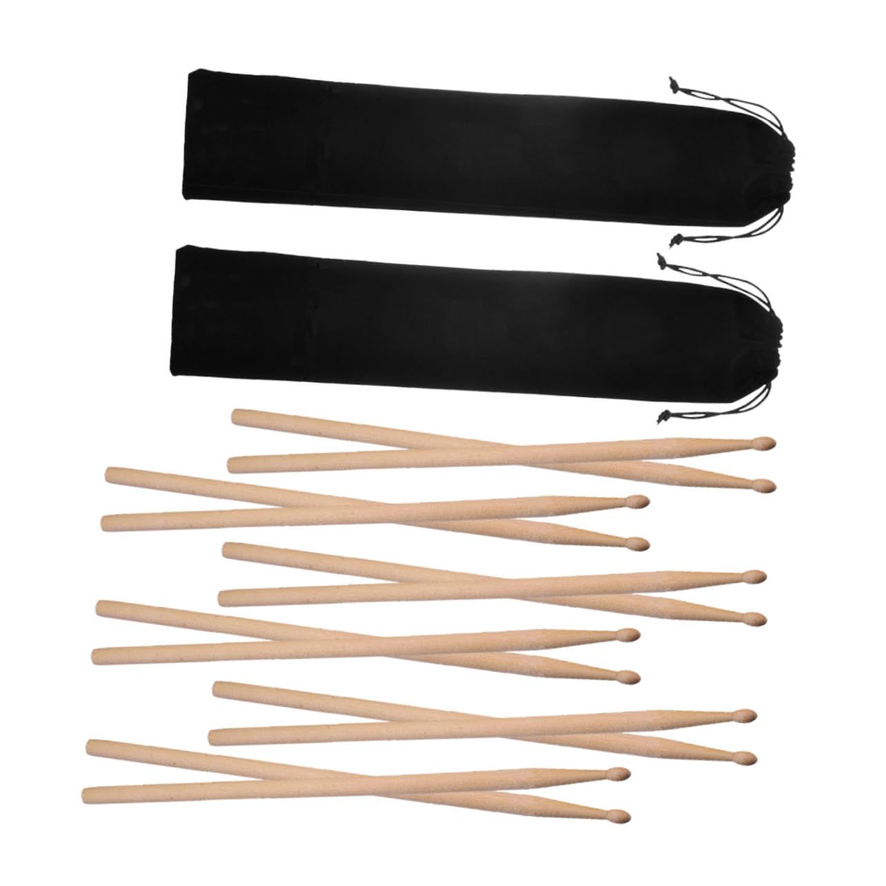 TOYANDONA 2 Satz 5a Maple Drumsticks mit Rutschfestem Griff und Stoffbeutel für Schlagzeuger