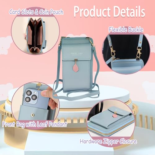 Crossbody Bags for Women, Multifunctional Leather Phone Purses Crossbody Purse Women's Shoulder Handbags3