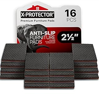 Non Slip Furniture Pads X-PROTECTOR – 16 PCS Furniture Grippers 2 1/2" - Ideal Self-Adhesive Rubber Feet for Furniture Feet – Non Skid Furniture Pads Floor Protectors – Keep Furniture in Place!