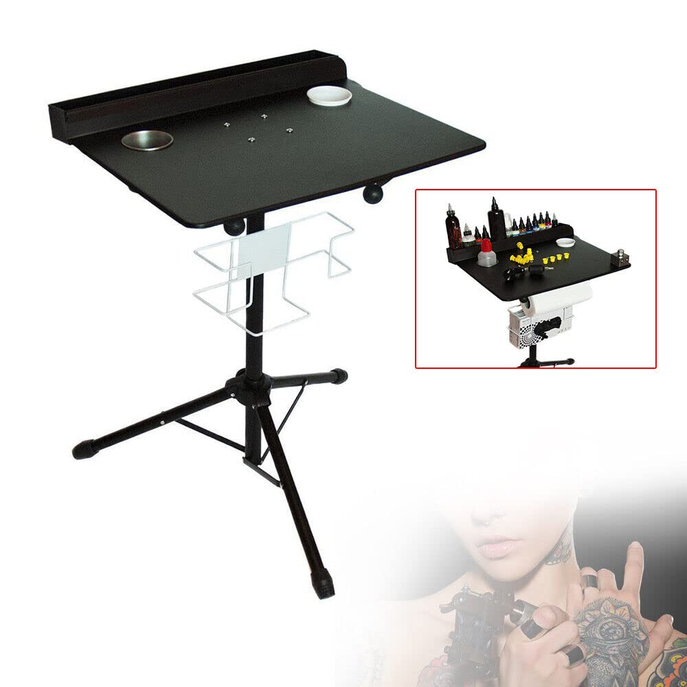 Tattoo Workstation Ständer Höhenverstellbar Tätowierung Zubehör Schreibtisch Einstellbare Tabelle Große mobile Work Station für Tattoo Beauty Massage Pediküre Maniküre Salon Instrument