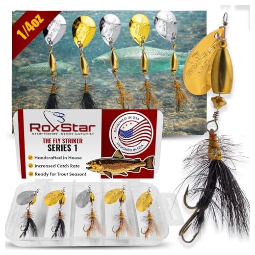 RoxStar Fly Strikers 1/4oz Spinners - Hand-Crafted in The USA - Proven Nationwide Most Versatile Fishing Spinner for Bass, Trout, Pike, Steelhead- Stop Fishing - Start Catching!
