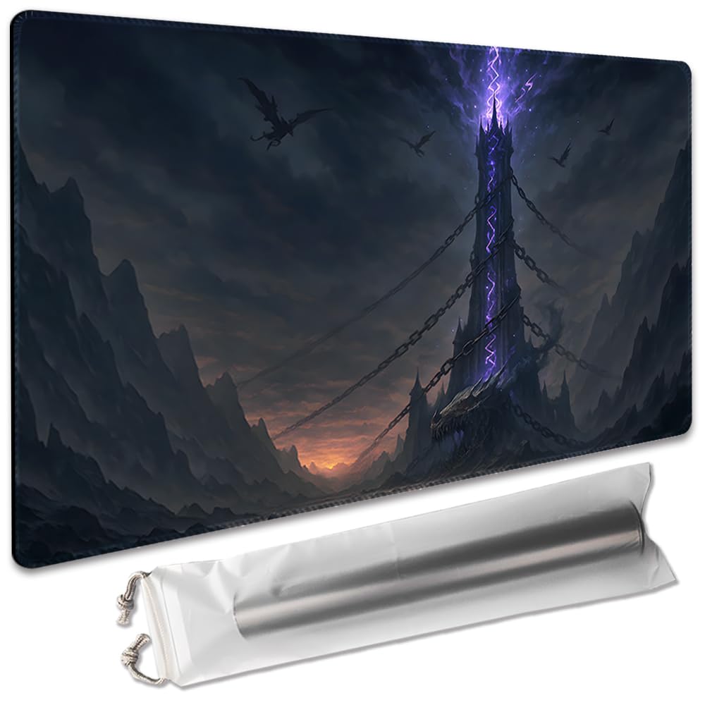 Board Game 14x24in MTG Playmat Compatible for OCG CCG RPG TCG Playmats (Tower of Curse) — image 1