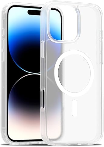 for iPhone 16 Pro Max Case Compatible with MagSafe Slim Thin Hard PC Translucent Frosted Rugged Drop-Proof Shockproof Protective for iPhone 16 Pro Max Clear
