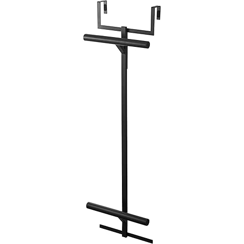 YAMAZAKI Home Tower Backpack Over The Door Hanger for Closet Or Bedroom, Two-Tiered Bookbag Metal Storage Rack, Easy Installation - Steel