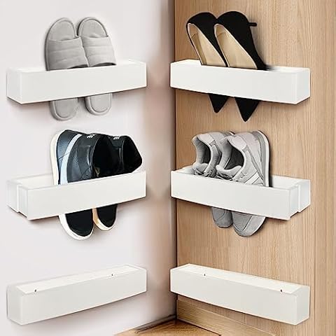 Nirxxiy Adjustable Wall Mounted Shoe Rack Cover