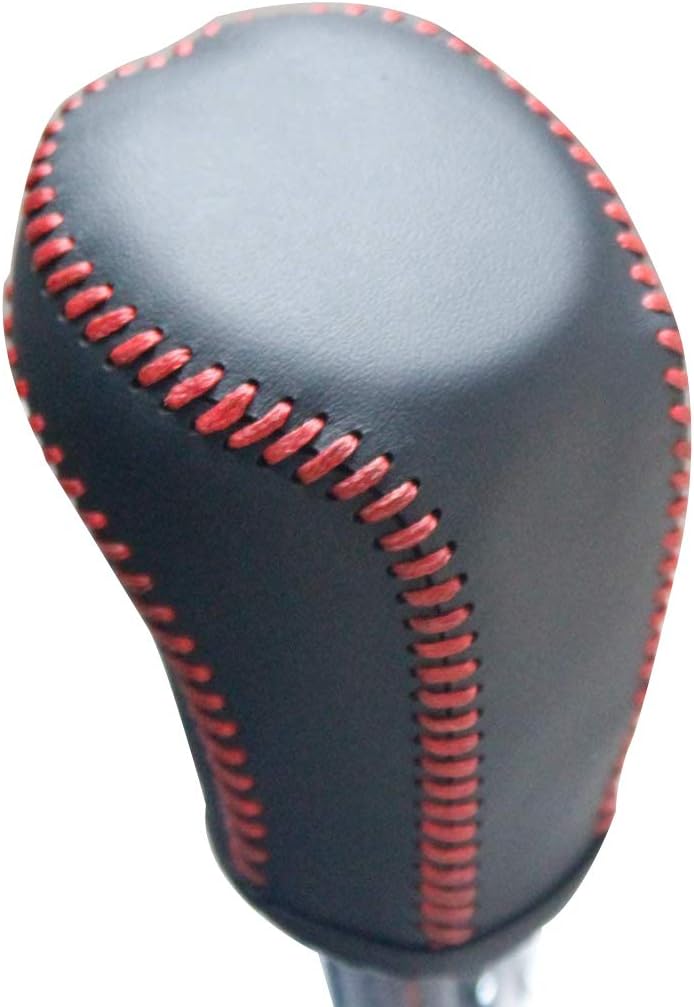 JI Loncky Genuine Leather Gear Shift Knob Cover for Toyota RAV4 2013 2014 2015 2016/ Toyota Camry 2012-2017/ Corolla 2014-2016/ Toyota Prius C 2012-2015/ Toyota Yaris 2015 2016 Automatic Accessories