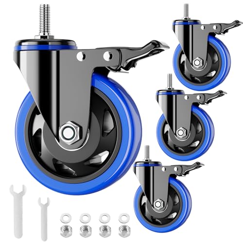 WOZESEIK 1/2 Threaded Stem Casters