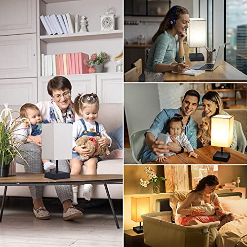 Winshine Bedside Lamp With 3 Color Temperature 2700K 4000K 5000K, Fully Stepless Dimmable Touch Table Lamp With Usb Port And Outlet, Small Nightstand Lamp For Bedroom, Office, Dorm And Kid's Room #TOP5