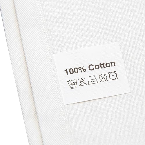 aztex Plain Cotton Tea Towels, 100% Cotton, Pack of 6, 170gsm, White - Cosy Home Interiors aztex Plain Cotton Tea Towels, 100% Cotton, Pack of 6, 170gsm, White - Image 5