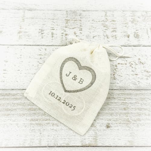 Personalized Wedding Ring Bag (Plain Heart)3