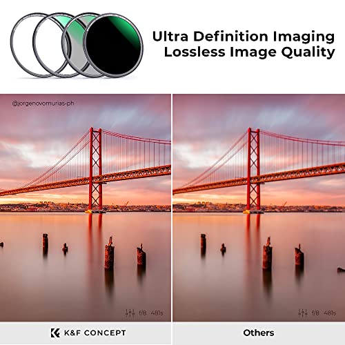 K&F Concept 95mm Magnetic MCUV CPL Fixed ND1000 Magnetic Basic Ring 4-in-1 Lens Filters Kit with 28 Multi-Coatings for Camera Lens (Nano-X Series)