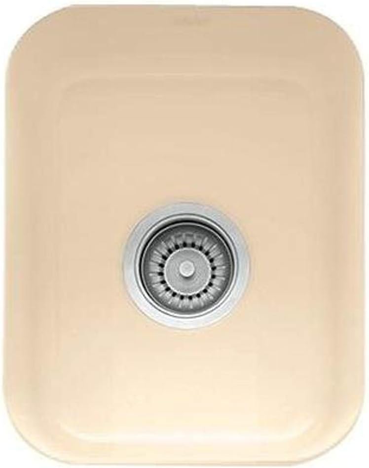 CCK110-13BT Fireclay 12.63" x 15.45" x 7.87" Single Bowl Undermount Kitchen Sink, Biscuit Biscuit