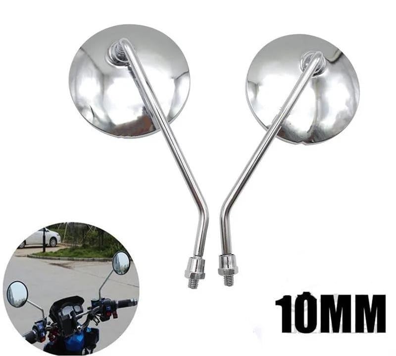 Espejos retrovisores universales de 10mm para eliminar los ángulos muertos en moto 6