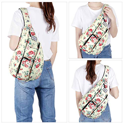 KAMO Sling Backpack - Travel Rope Bag Crossbody Pack for Women Men Teens - Waterproof Outdoor Shoulder Backpack for Trekking Bicycle Sport Hiking Camping