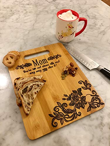 Mother's Gift – Bamboo Cutting Board Design Mom Gift Mother's Day Gift Birthday Christmas Gift Engraved Side For Décor Hanging Reverse Side For Usage (8.75X11.5 Rectangle) #TOP1