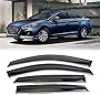 DOLKSN Tape-On Window Visor Fit Hyundai Sonata 2020-2023 Deflectors Vent Visor Window rain Guards Shade Window Visor Out Channel Visor 22HS