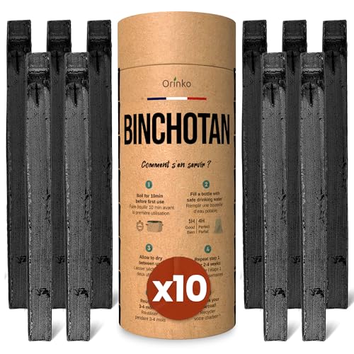 Binchotan bio charbon actif eau 1L | Filtre naturel gourde et purificateur pichet