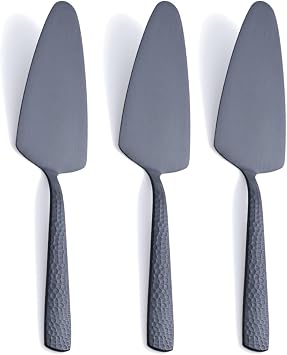 Matte Black Cake Pie Server Set