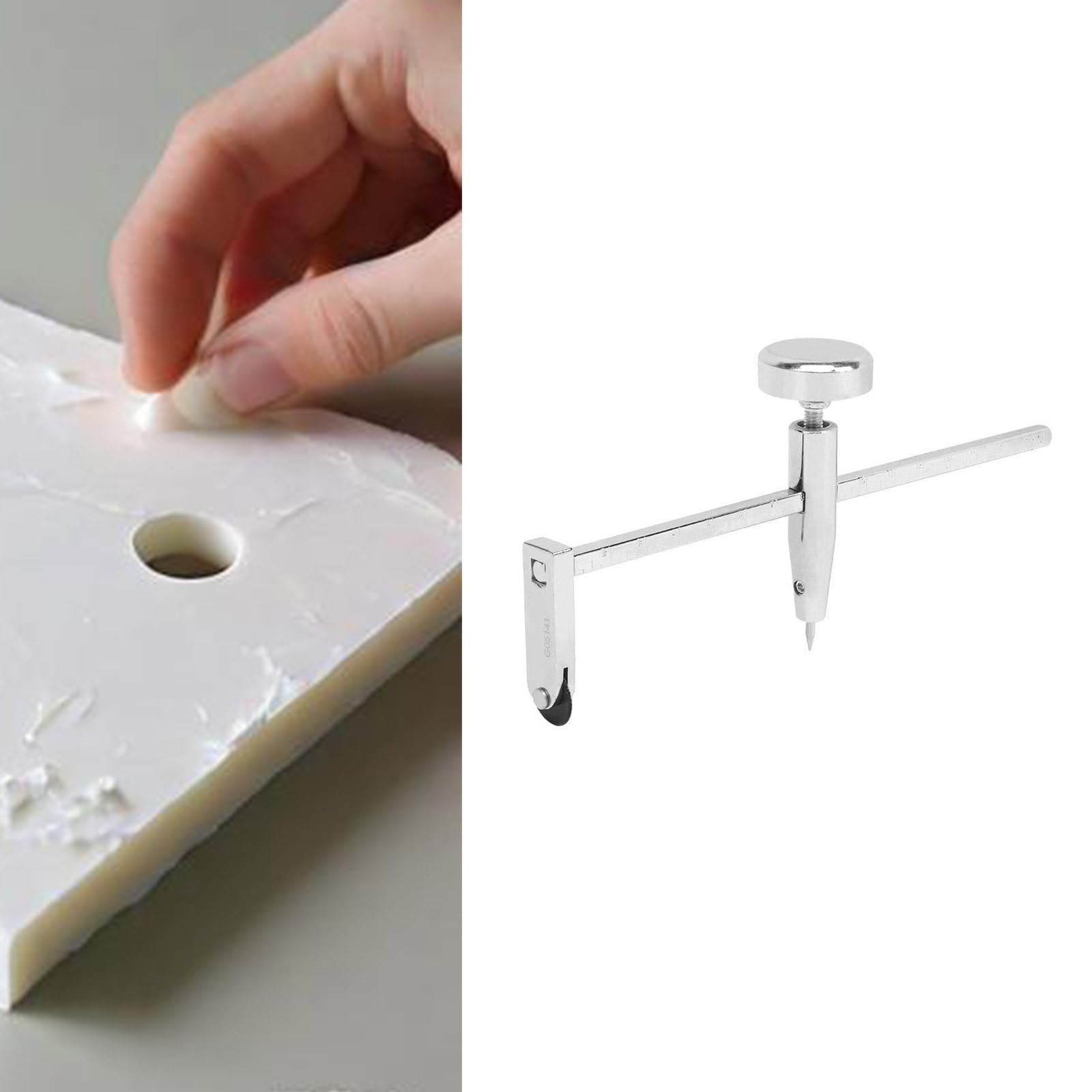 Herramienta de perforación ligera de múltiples materiales con mango antideslizante para placas de yeso, madera, manualidades, fácil instalación, herramienta de taladro precisa para placas de yeso