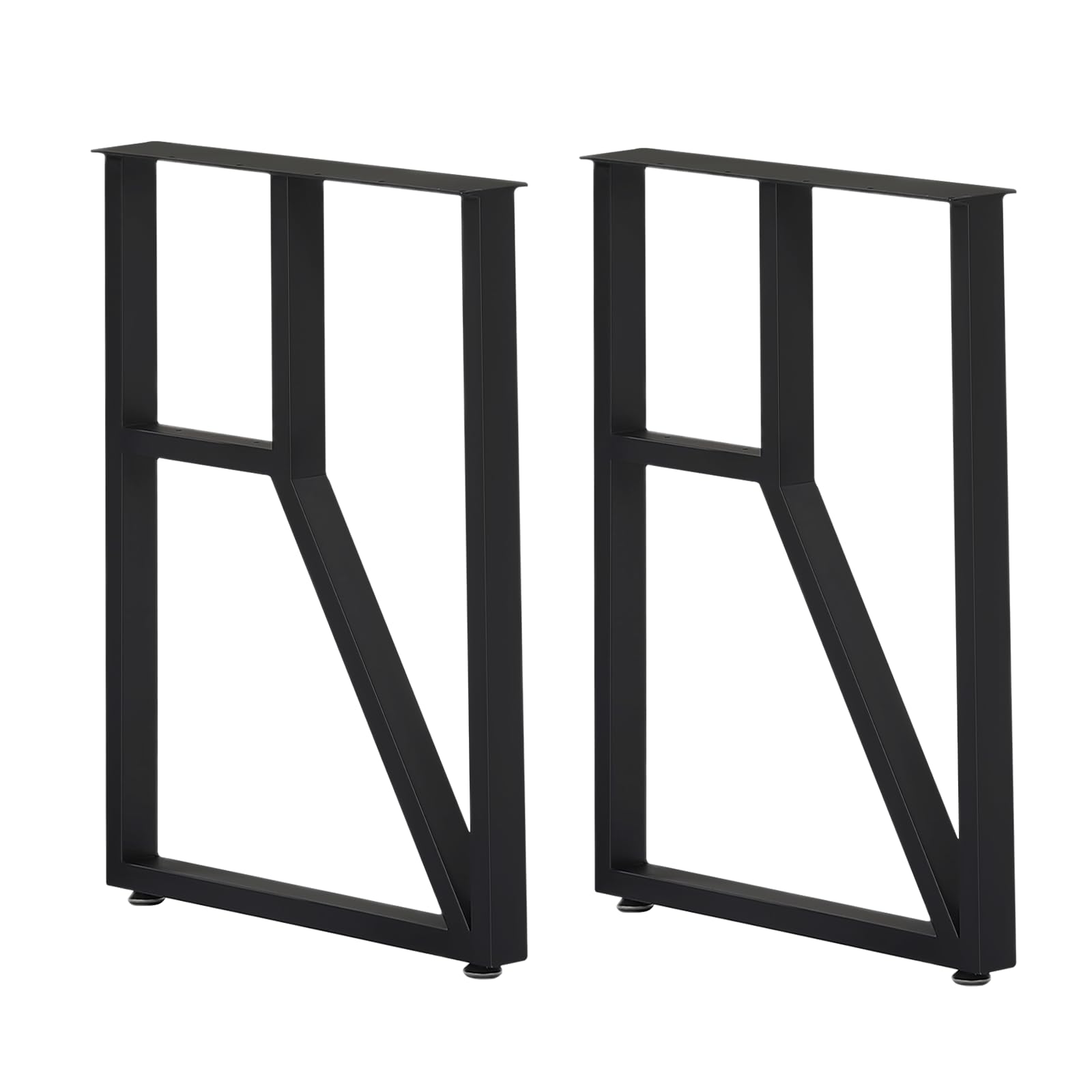 Juego de 2 patas de metal para muebles, color negro, capacidad de carga de 200 kg, 50 x 71 cm, para mesa de café, mesa de comedor, escritorio, muebles, patas de placa de altura regulable con