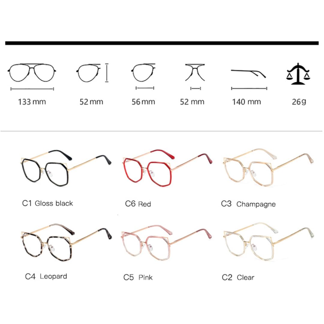 Modne damskie okulary korekcyjne z pełną oprawką UV400